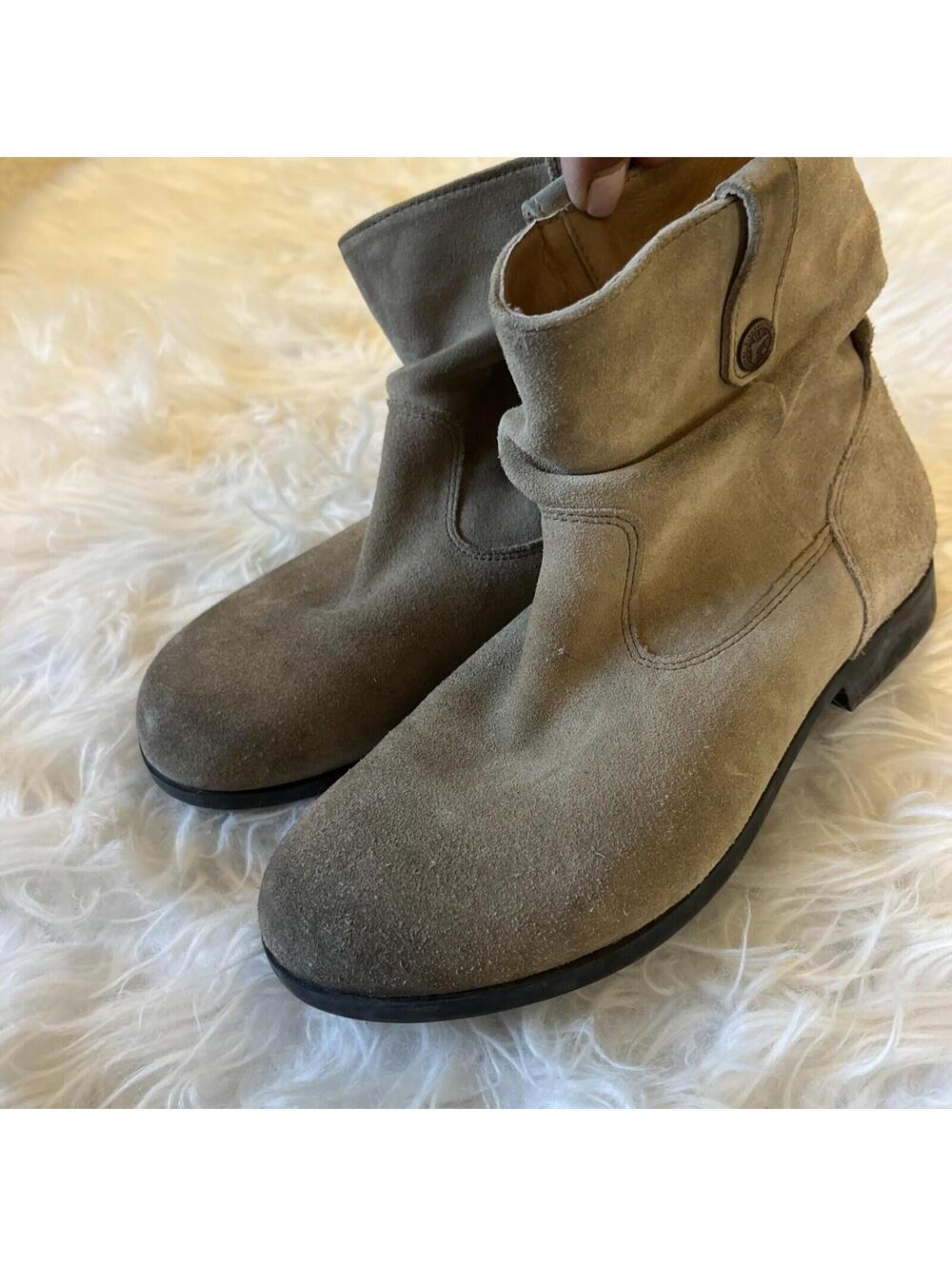 BIRKENSTOCK Women's Sarnia Slouch Bootie Taupe Suede Ankle Boot EU 37 Size 6.5-7